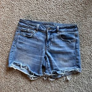 super super stretch midi jean shorts size 10